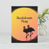 Flaming Setting Sun Evening Wedding Kaart (Staand voorkant)