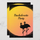 Flaming Setting Sun Evening Wedding Kaart (Voorkant / Achterkant)