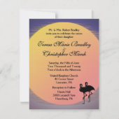 Flaming Setting Sun Evening Wedding Kaart (Voorkant)