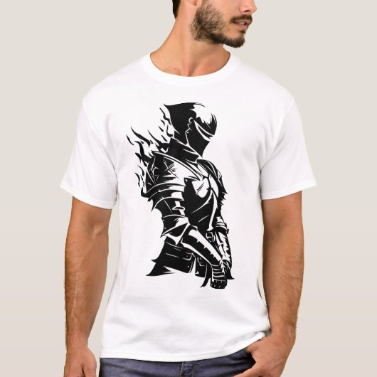 Flaming Shadow Knight T-shirt (Voorkant)