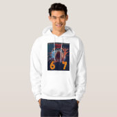 Flaming Six Seven Basketball Thru Hoop Scoring Hoodie (Voorkant volledig)