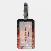 Flaming Skelet op Drums Easy ID Bag Label Bagagelabel (Achterkant verticaal)
