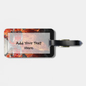 Flaming Skelet op Drums Easy ID Bag Label Bagagelabel (Achterkant horizontaal)