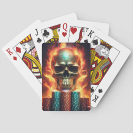 Flaming Skull-afspeelkaarten Pokerkaarten