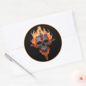 Flaming Skull Heavy Metal Rock Band Sticker Pro  (Envelop)