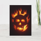 "Flaming Skull Jack-O'-Lantern"-kaart van Hwe Kaart (Voorkant)