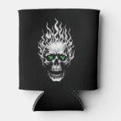Flaming Skull Personalized Blikjeskoeler (Voorkant)