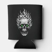 Flaming Skull Personalized Blikjeskoeler (Achterkant)