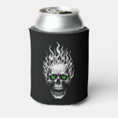 Flaming Skull Personalized Blikjeskoeler (Blikje Achterkant)
