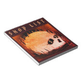 Flaming Skull Shop List Notitieblok (Schuin)