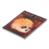 Flaming Skull Shop List Notitieblok (Linkerzijde)