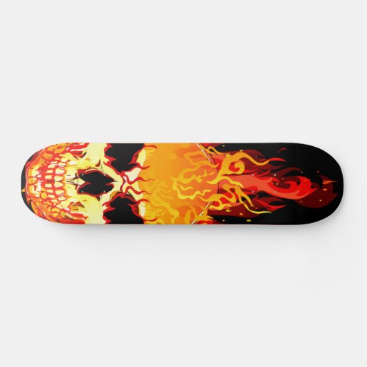 Flaming Skull Skateboard (Horizontaal)