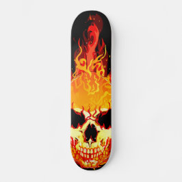 Flaming Skull Skateboard