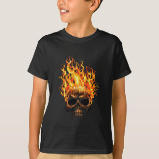 Flaming-Skull-(zwart) T-shirt