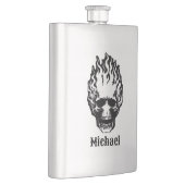 Flaming Skulls Personalized Flacon (Rechts)