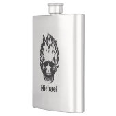 Flaming Skulls Personalized Flacon (Links)