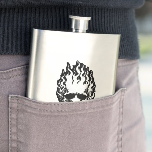 Flaming Skulls Personalized Flacon (Voorbeeld)