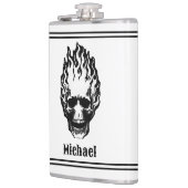 Flaming Skulls Personalized Heupfles (Links)