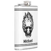 Flaming Skulls Personalized Heupfles (Rechts)