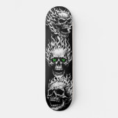 Flaming Skulls Personalized Persoonlijk Skateboard (Voorkant)