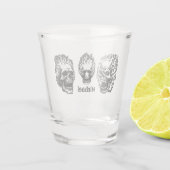 Flaming Skulls Personalized Shot Glas (Achterkant)