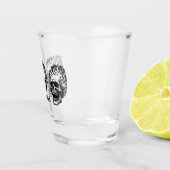 Flaming Skulls Personalized Shot Glas (Rechts)