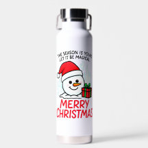 Flaming Snowman Christmas Insulated Holiday Tumble
