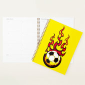 Flaming Soccer Ball Hot Fire Sports Planner