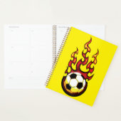 Flaming Soccer Ball Hot Fire Sports Planner (Display)