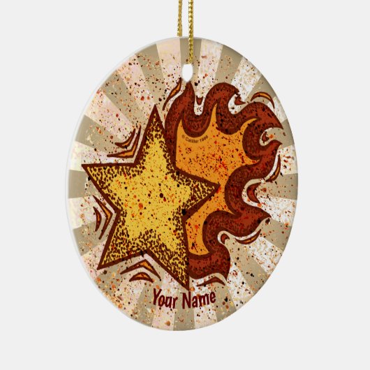 Flaming Star Keramisch Ornament (Rechts)