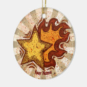 Flaming Star Keramisch Ornament (Links)