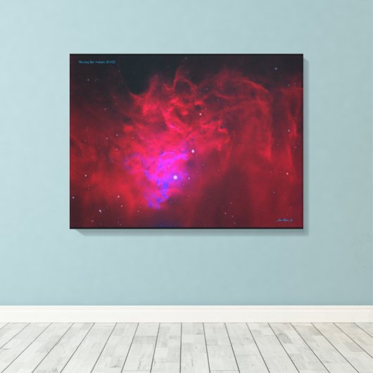Flaming Star Nebula IC405 Canvas Afdruk (Insitu (Houten vloer))