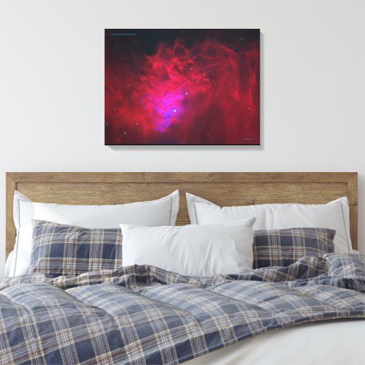 Flaming Star Nebula IC405 Canvas Afdruk (Insitu (Slaapkamer))