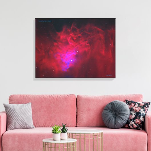 Flaming Star Nebula IC405 Canvas Afdruk (Insitu (Woonkamer))