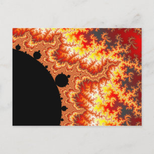 Flaming Sun - Fractal Briefkaart