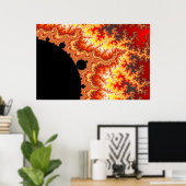 Flaming Sun - Fractal Poster (Thuiskantoor)
