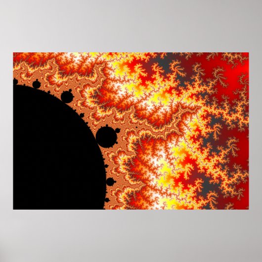 Flaming Sun - Fractal Poster (Voorkant)