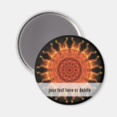 Flaming Sun Magneet (Voorkant / Achterkant)