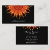 Flaming Sun -Mandala- Visitekaartje (Voorkant / Achterkant)