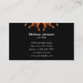 Flaming Sun -Mandala- Visitekaartje (Achterkant)