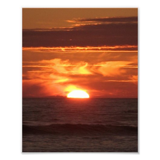 Flaming Sunset Foto Afdruk (Voorkant)