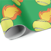 Flaming Tennis Ball Cadeaupapier (Rol Hoek)