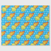  Flaming Tennis Ball Cadeaupapier (Vlak)