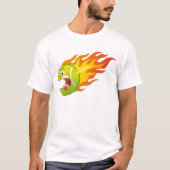 Flaming Tennis Ball T-shirt (Voorkant)