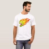 Flaming Tennis Ball T-shirt (Voorkant volledig)
