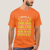 Flaming Tennis Coach T-shirt (Voorkant)