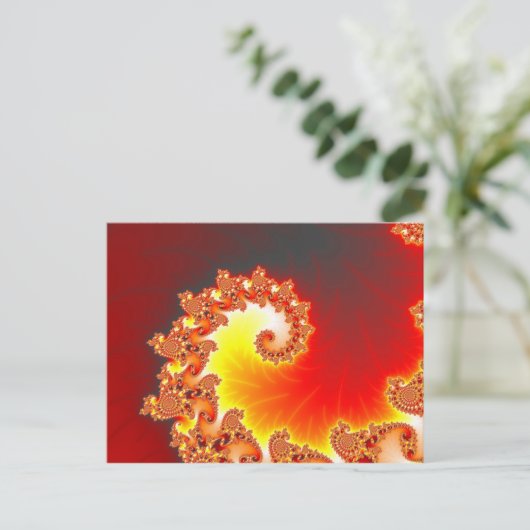 Flaming Tentacle - Fractal Art Briefkaart (Staand voorkant)