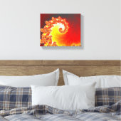 Flaming Tentacle - Fractal Art Canvas Afdruk (Insitu (Slaapkamer))