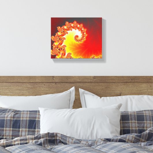 Flaming Tentacle - Fractal Art Canvas Afdruk (Insitu (Slaapkamer))