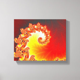 Flaming Tentacle - Fractal Art Canvas Afdruk